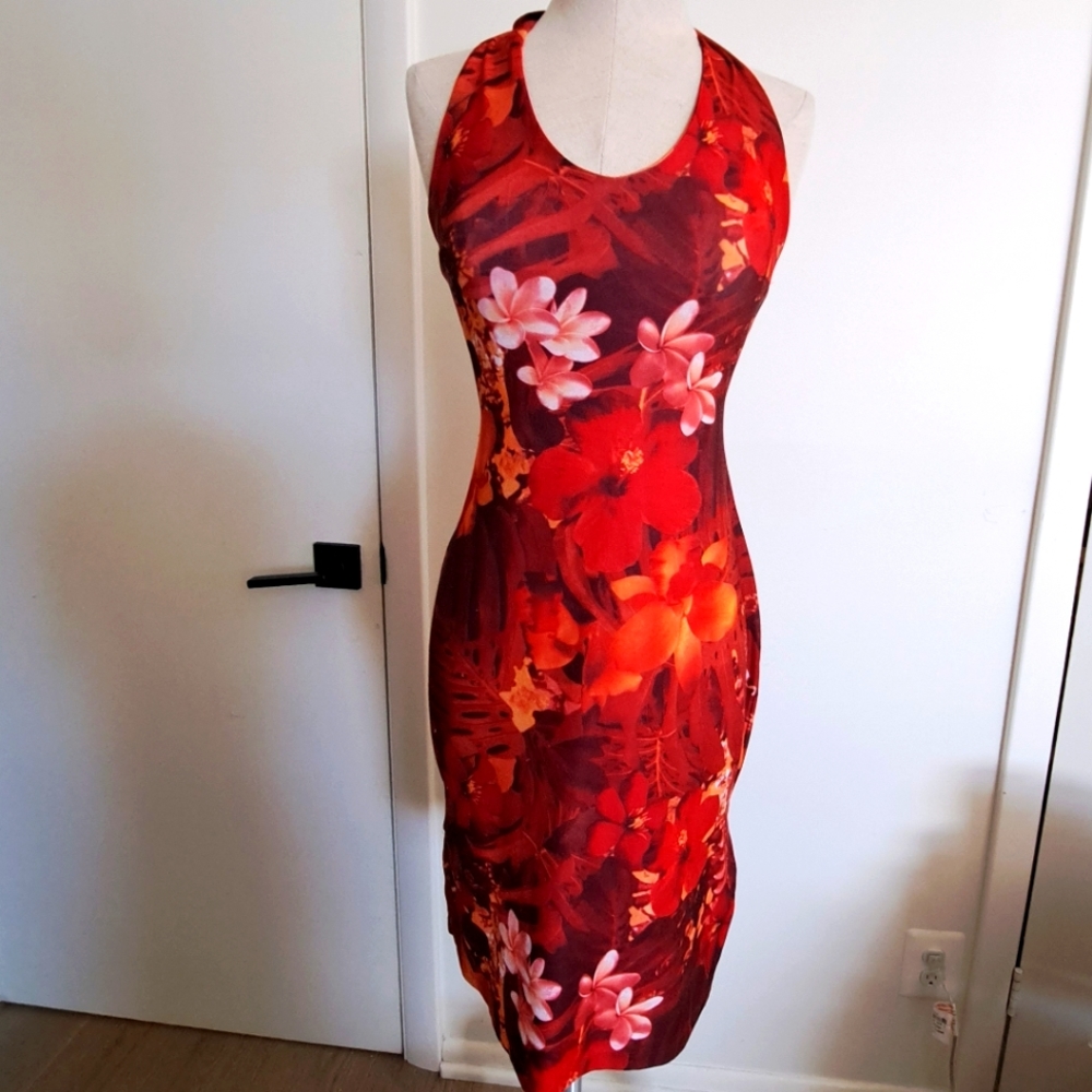 Vintage Sexy Floral Fitted Dress